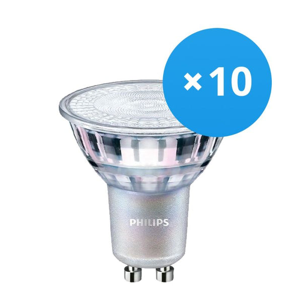 Voordeelpak 10x Philips MASTER Value LEDspot GU10 PAR16 3.7W 270lm 60D - 927 Zeer Warm Wit | Beste Kleurweergave - Vervangt 35W