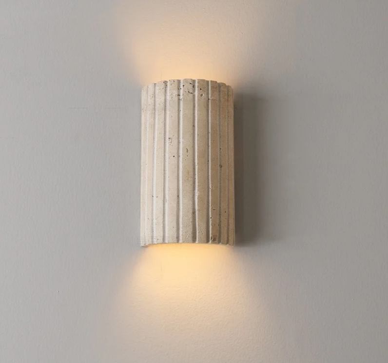 TerraLume Wabi-Sabi Travertin LED Wandlamp - wandlamp