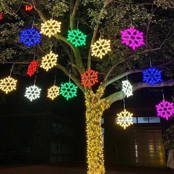Kerstmis Led Waterdicht Sneeuwvlok Licht - buitenverlichting - zijaanzicht