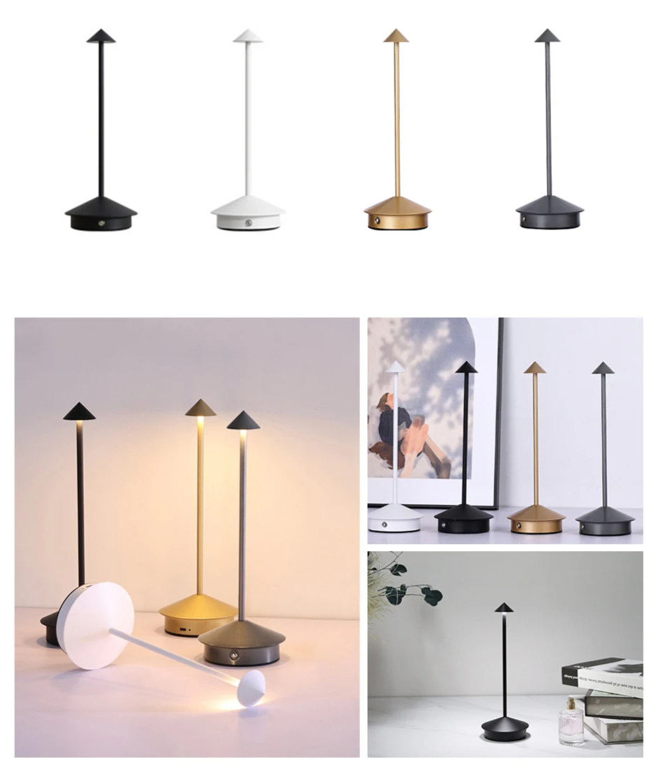LumaTouch – Oplaadbare LED Tafellamp met Traploze Dimming - tafellampen - afmetingen