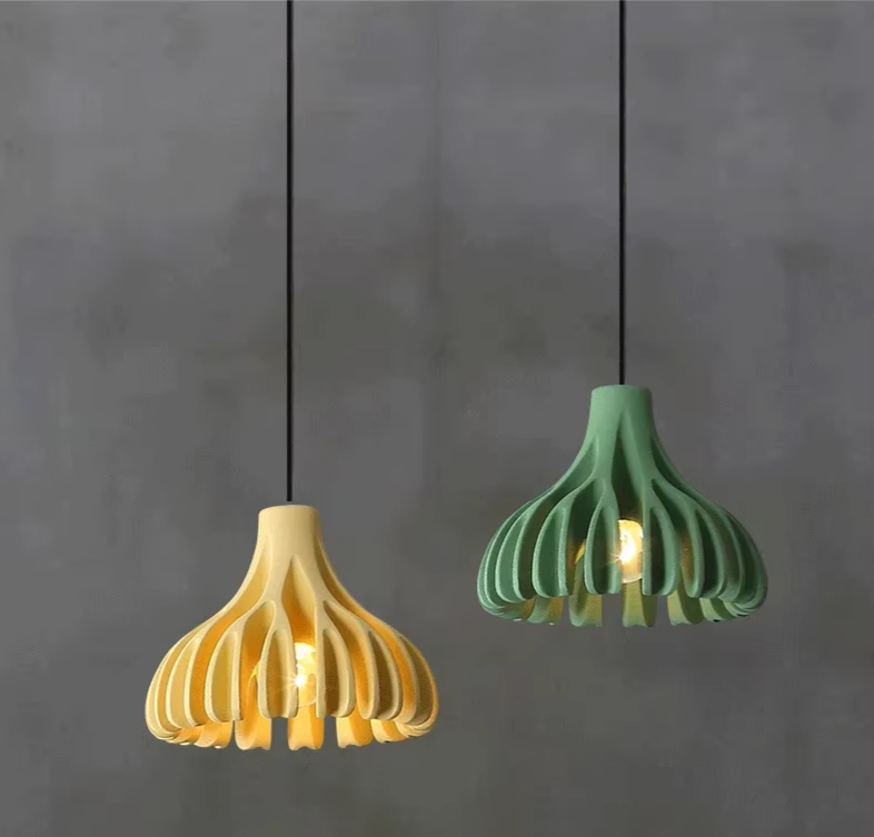 MacaronGlow Designer Resin Kroonluchter - hanglampen - zijaanzicht