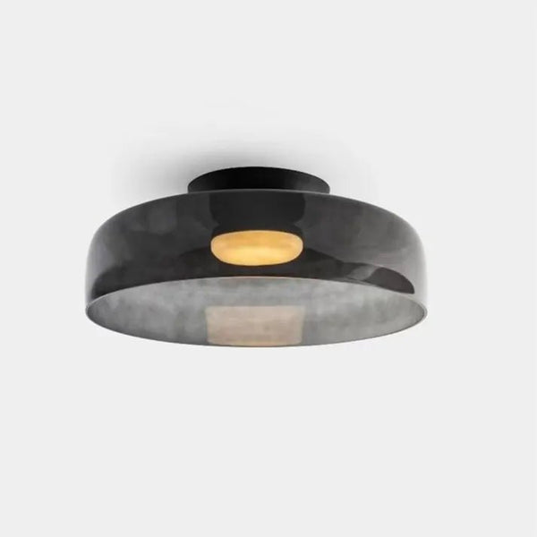 Scandinavische Designer Creatieve Persoonlijkheid Middeleeuwse Glazen Plafondlamp - plafondlamp - gemonteerd