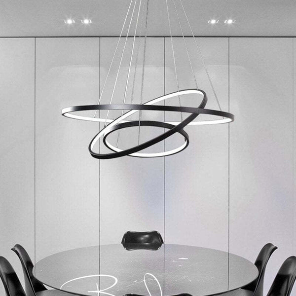 Moderne Plafondlamp Met 3 Ringen - hanglampen - zijaanzicht