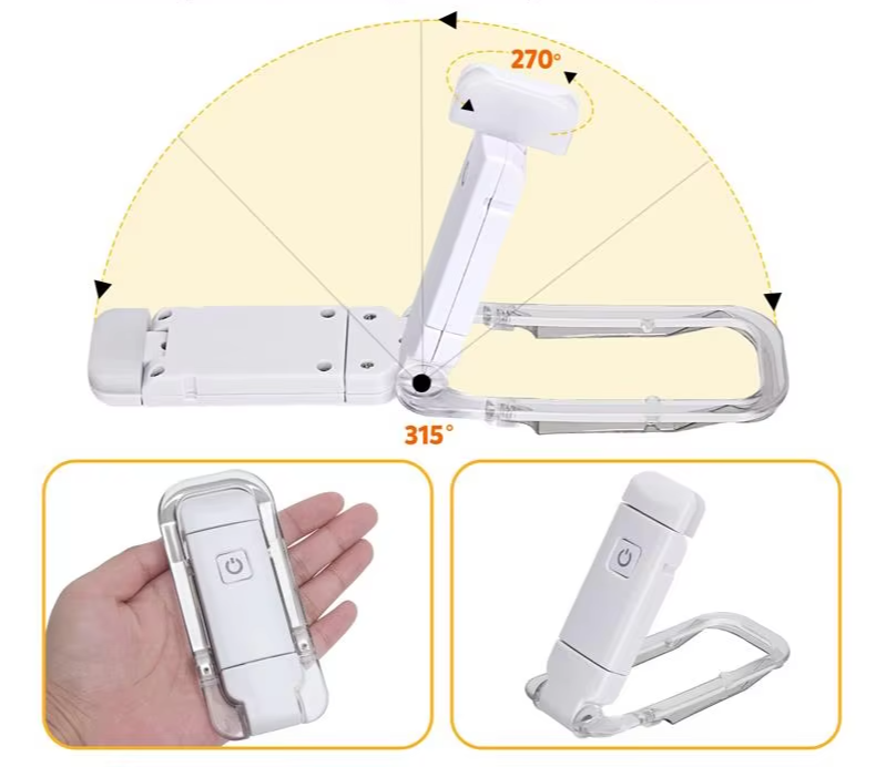 LumiFlex - Draagbare Dimbare LED Leeslamp met Oplaadbare USB - verlichting - zijaanzicht