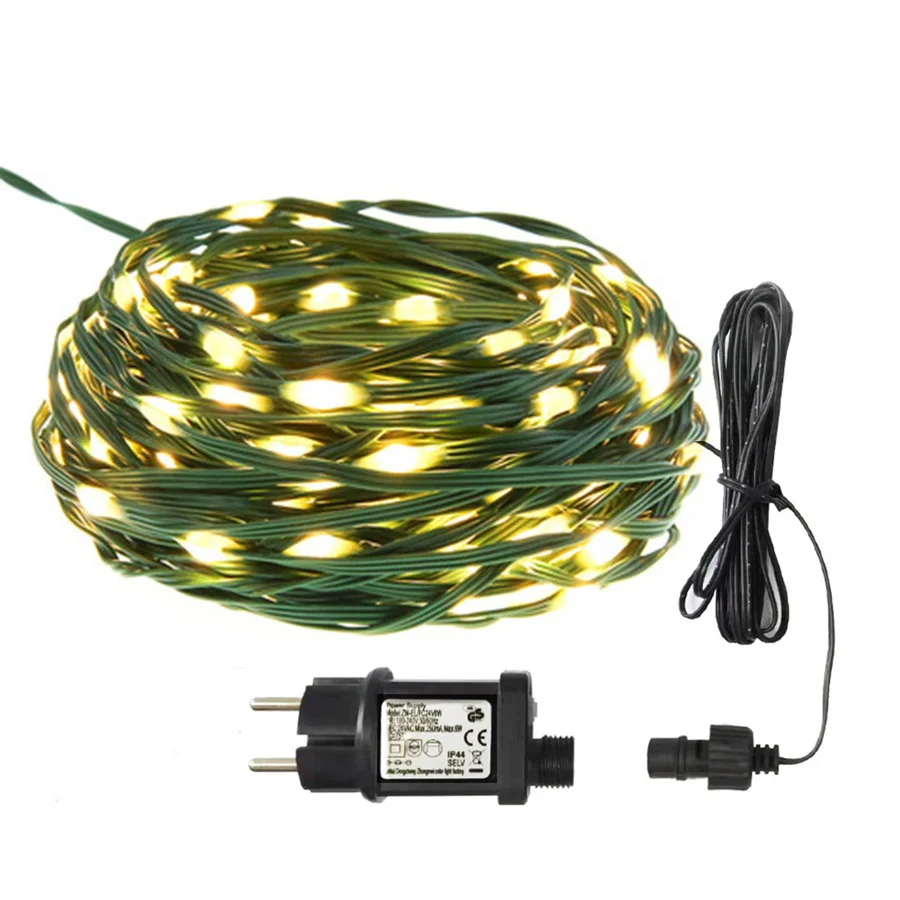 GLOWLINE – 10M-100M Waterdichte LED Lichtslinger met 8 Modi - buitenverlichting - afmetingen