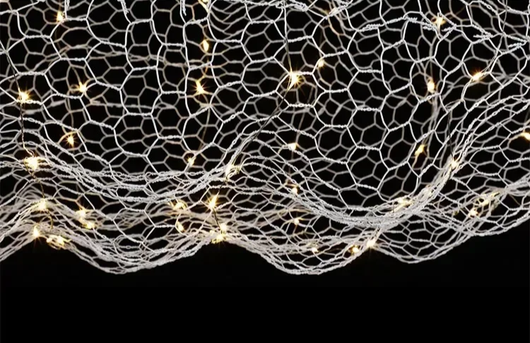 Deense Designer IJzeren Mesh Wolk Hanglamp