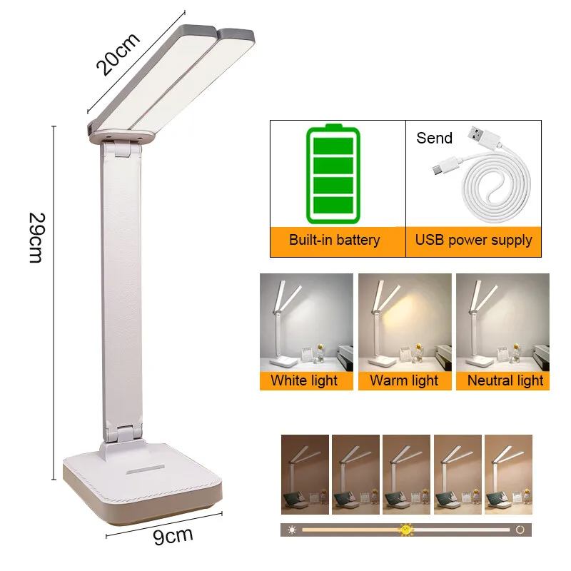 LumoFlex – Oplaadbare LED Bureaulamp met Touchbediening & Vouwbaar Design - tafellampen - gemonteerd