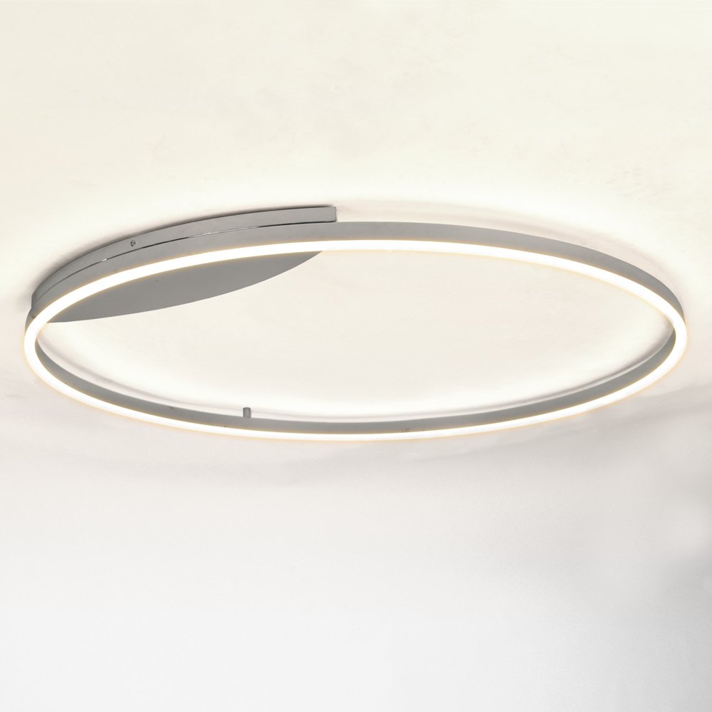 Skapetze - S.LUCE LED Ring 100 Wand & Plafond Dimbaar Chroom - wandlampen - sfeerbeeld