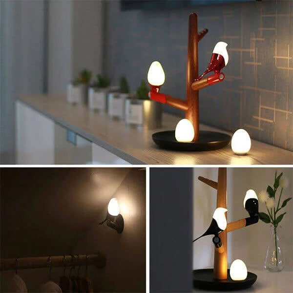 Ekster Houten LED Slimme Sensor Oplaadbare Tafellamp - tafellampen - detail