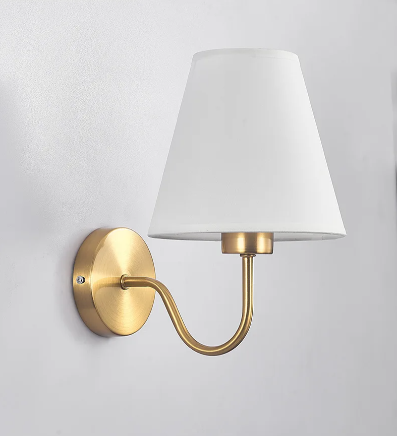 LumaFabrica – Nordic Wandlamp met Stoffen Lampenkap - wandlamp - materiaaldetail