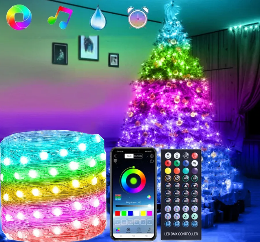 LUMISHOW RGB Smart LED Kerstslinger – 10M/20M