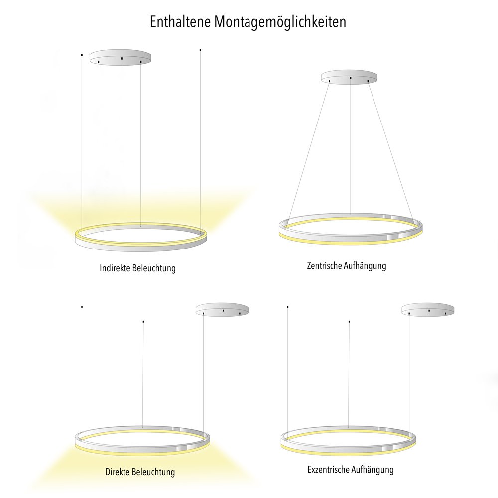 Skapetze - S.Luce Ring 60 Direct Of Indirect Led Hanglamp - hanglampen - materiaaldetail