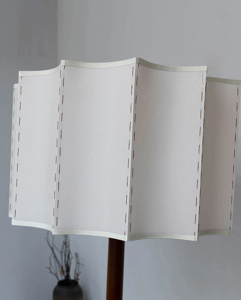 Wabi Sabi Houten Staande Vloerlamp - wandlamp - gemonteerd