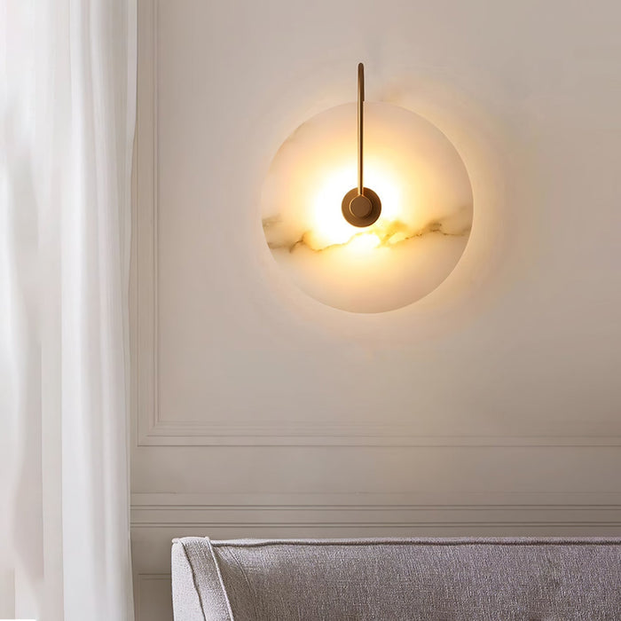 Rustgevende Alabaster LED Wandlamp