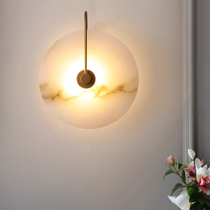 Rustgevende Alabaster LED Wandlamp