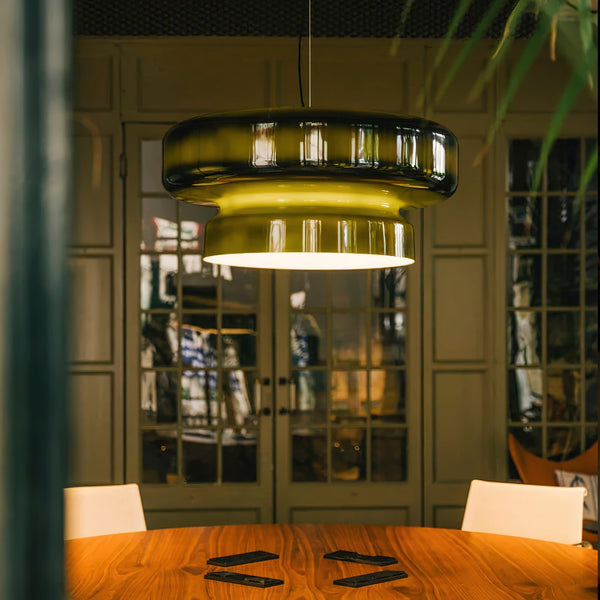 Luxe Bohemia Hanglamp Van Geblazen Glas - hanglampen - zijaanzicht