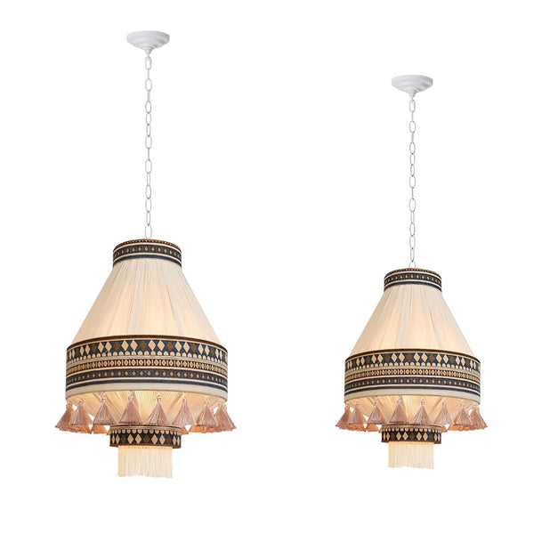 Geweven Bohemian Fringe Hanglamp - hanglampen - in de kamer