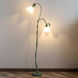 Elegante Calla Flowers Witte Vloerlamp