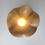 Scandinavische Houten Lotus Plafondlamp