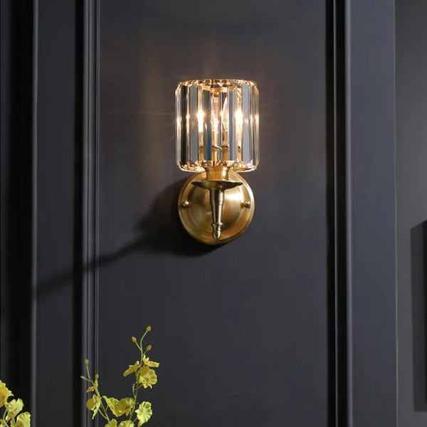 Vintage Luxe Kristallen Wandlamp - wandlampen - close-up