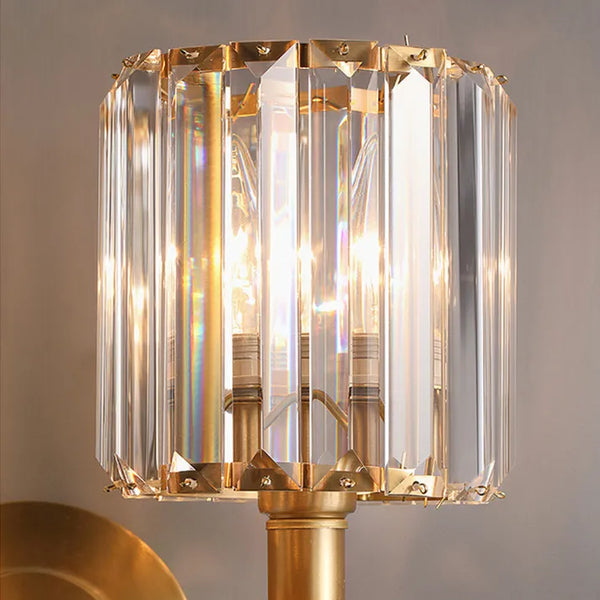Vintage Luxe Kristallen Wandlamp - wandlampen - zijaanzicht