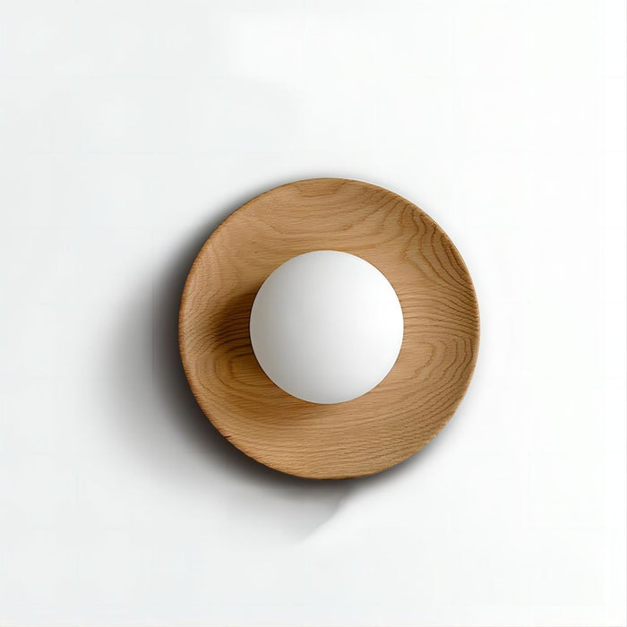 Natuurlijk Hout Wit Eenvoudige Wandlamp - wandlampen - materiaaldetail