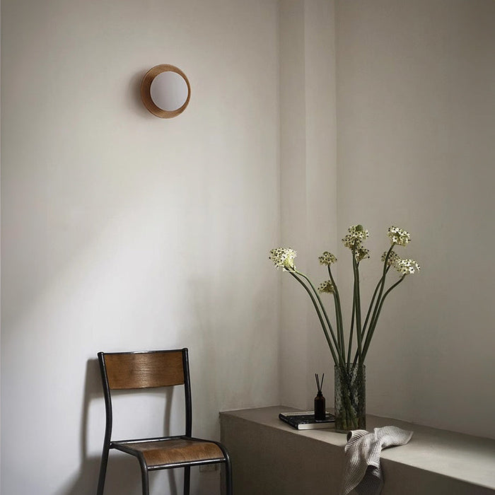 Natuurlijk Hout Wit Eenvoudige Wandlamp - wandlampen - in de kamer