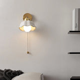 Retro Franse Witte Bloem Wandlamp