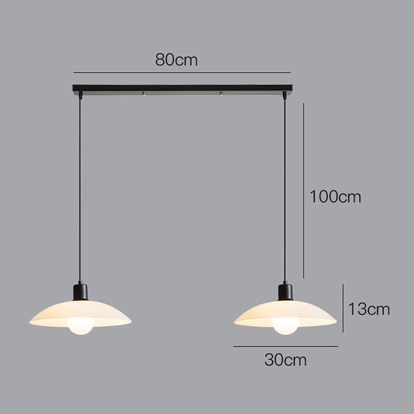 Minimalistische Hanglamp Van Wit Gelaagd Glas