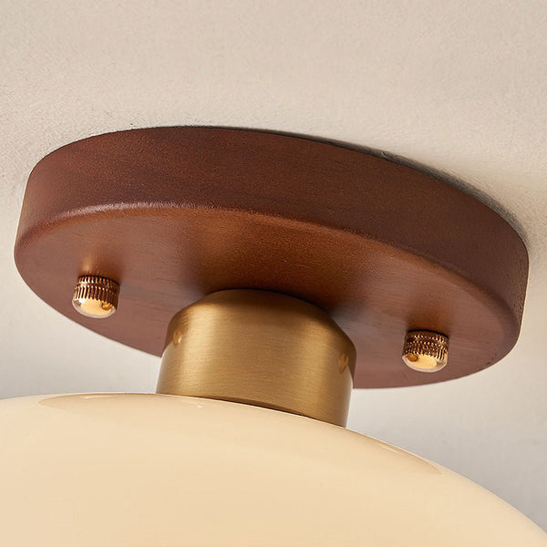 Vintage Witte Kleine Hal Plafondlamp - hanglampen - zijaanzicht