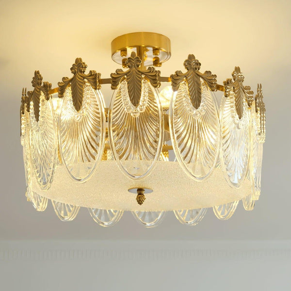Decoratieve Glazen Ronde Kroonluchter Voor In De Woonkamer of Eetkamer - hanglampen - gemonteerd