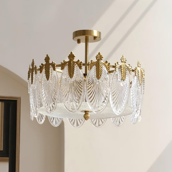Decoratieve Glazen Ronde Kroonluchter Voor In De Woonkamer of Eetkamer - hanglampen - gemonteerd
