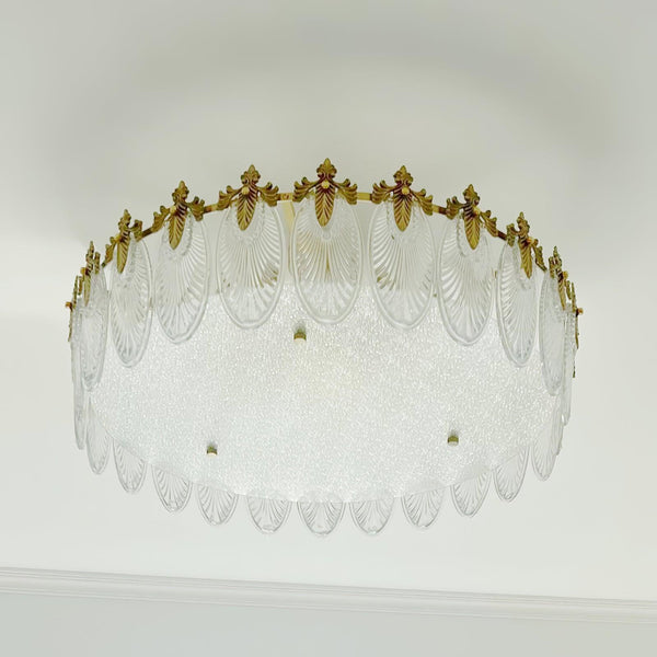 Decoratieve Glazen Ronde Kroonluchter Voor In De Woonkamer of Eetkamer - hanglampen - close-up