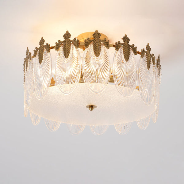 Decoratieve Glazen Ronde Kroonluchter Voor In De Woonkamer of Eetkamer - hanglampen - detail