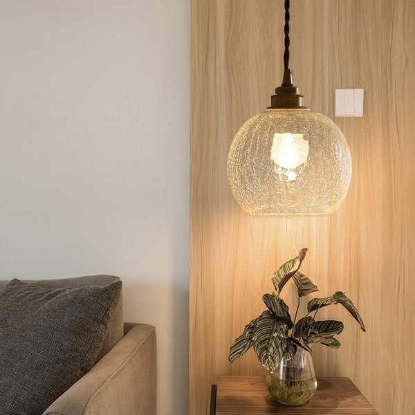 Scandinavische En Retro Kristallen Glazen Hanglamp - hanglampen - detail