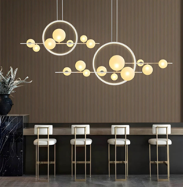 Moderne Glazen Bolkroonluchters - hanglampen - verlicht
