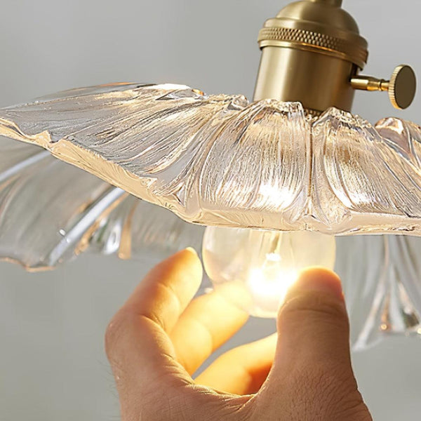 Bloem Glazen Hanglamp - hanglampen - materiaaldetail