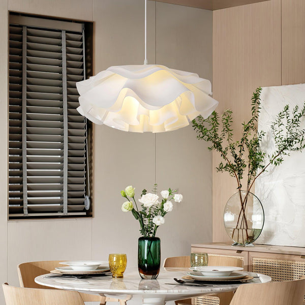 Witte Hanglamp In Bloemvorm - hanglampen