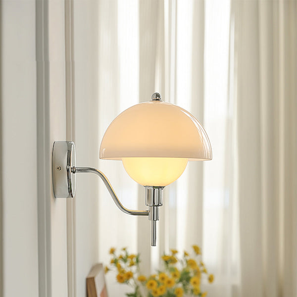 Paddestoel Wandlamp In Crème Kleur - wandlampen - gemonteerd