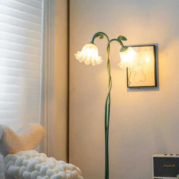 Elegante Calla Flowers Witte Vloerlamp