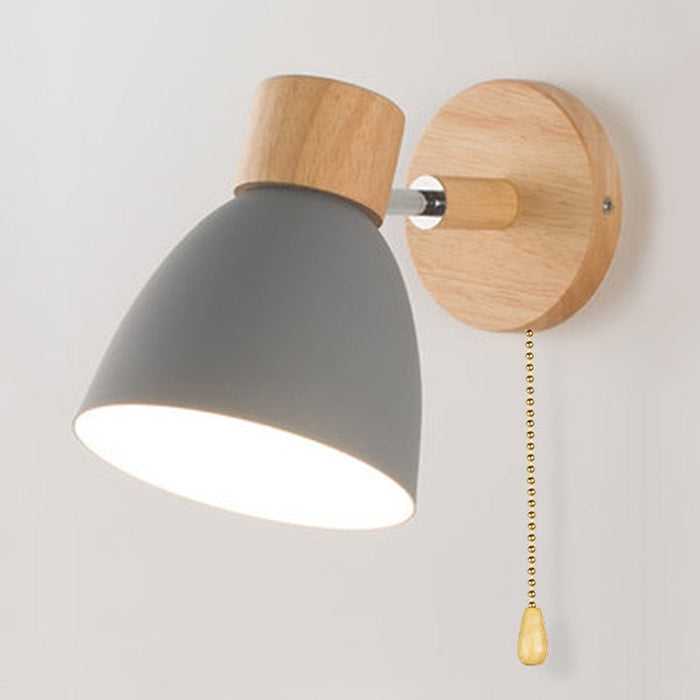 Scandinavische Hangende Wandlamp Van Hout - tafellampen - detail