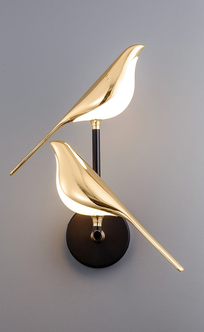 Moderne Wandlamp In De Vorm Van Vogels - wandlampen - sfeerbeeld