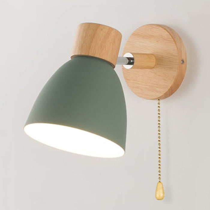 Scandinavische Hangende Wandlamp Van Hout - tafellampen - close-up