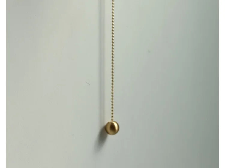 AuroraLux Nordic Wandlamp – Moderne Koperen Wandlamp met Trekschakelaar & Glazen Kap