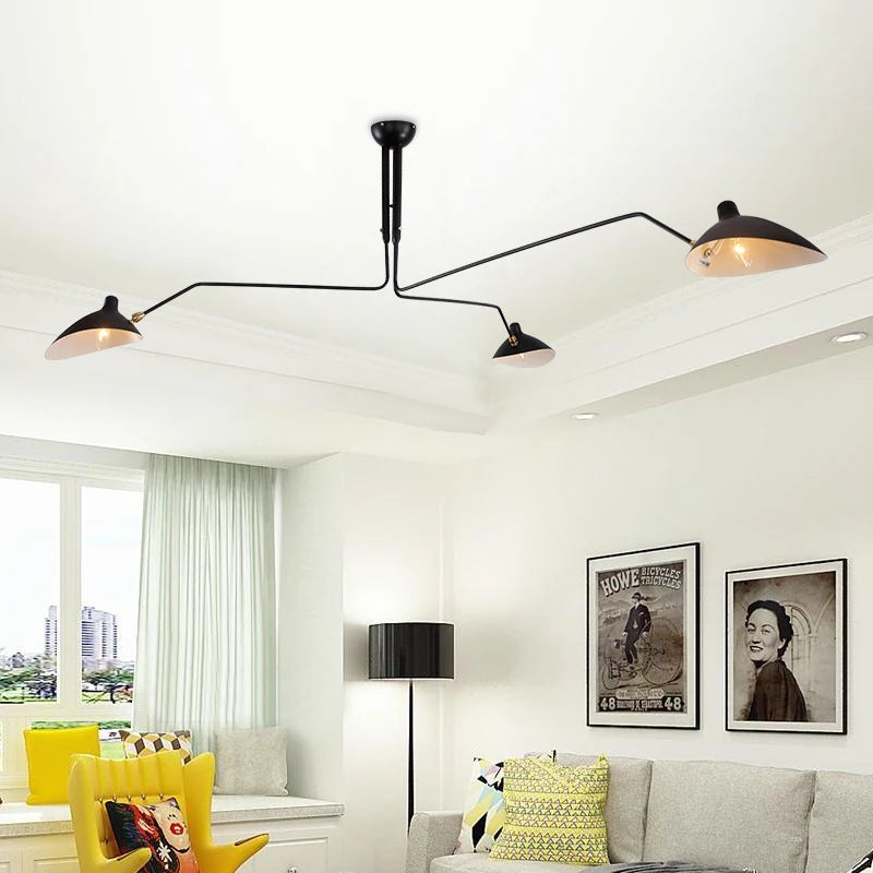 VoltLuxe Industriële Loft Rotating Hanglamp & Wandlamp - plafondlampen - sfeerbeeld