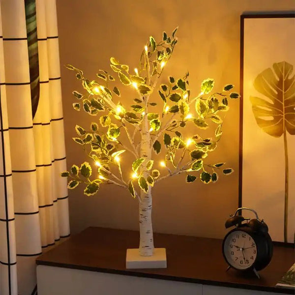 Kerstmis Groene Bladeren Led Boomverlichting - tafellampen - afmetingen
