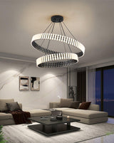 Elegante Hangende Led-Kroonluchter Met Warm, Neutraal en Koel Licht