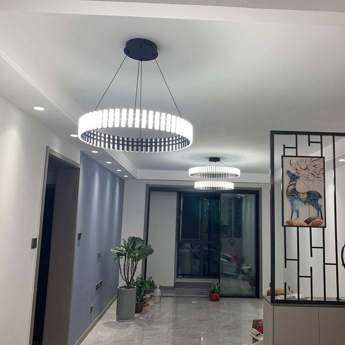 Elegante Hangende Led-Kroonluchter Met Warm, Neutraal en Koel Licht