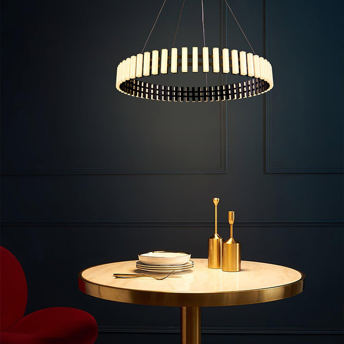 Elegante Hangende Led-Kroonluchter Met Warm, Neutraal en Koel Licht