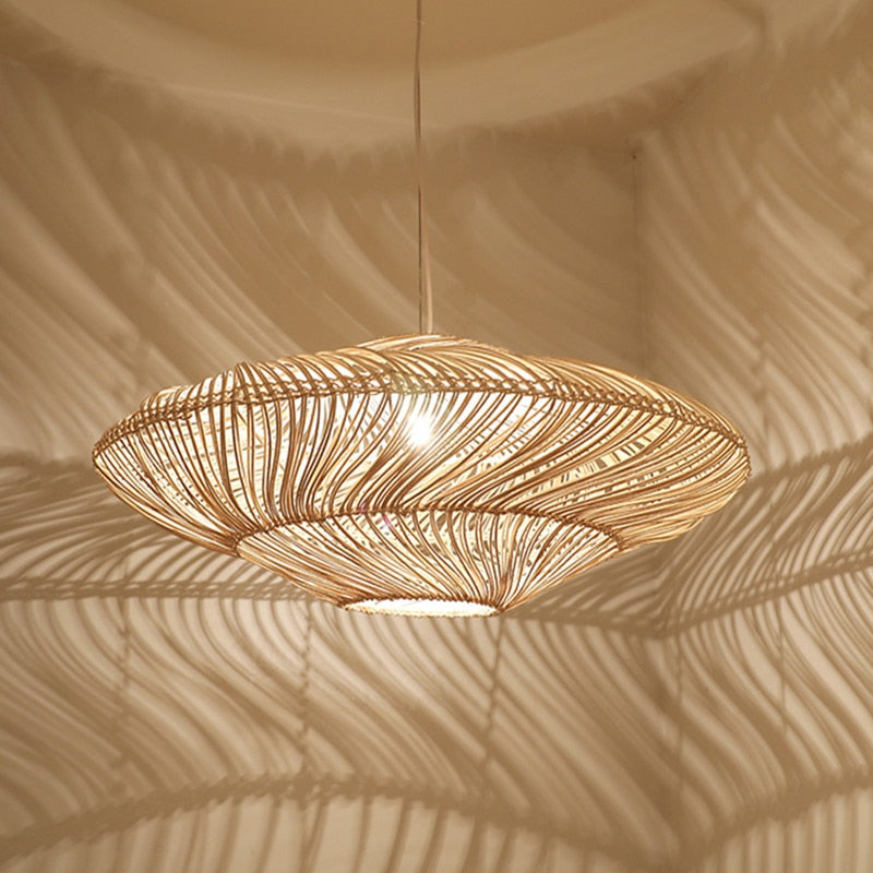 Vintage Rotan Hanglamp - hanglampen - gemonteerd